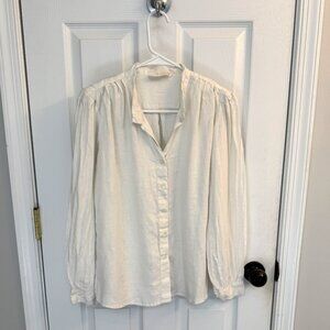 NWOT Reistor Off-White Hemp Button-Down Blouse – Size Medium